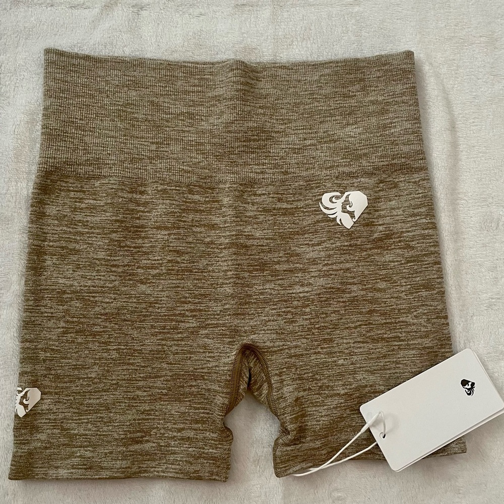 NEW! Women’s Best Move Seamless Shorts in Brown Grey Marl - Picture 6 of 10